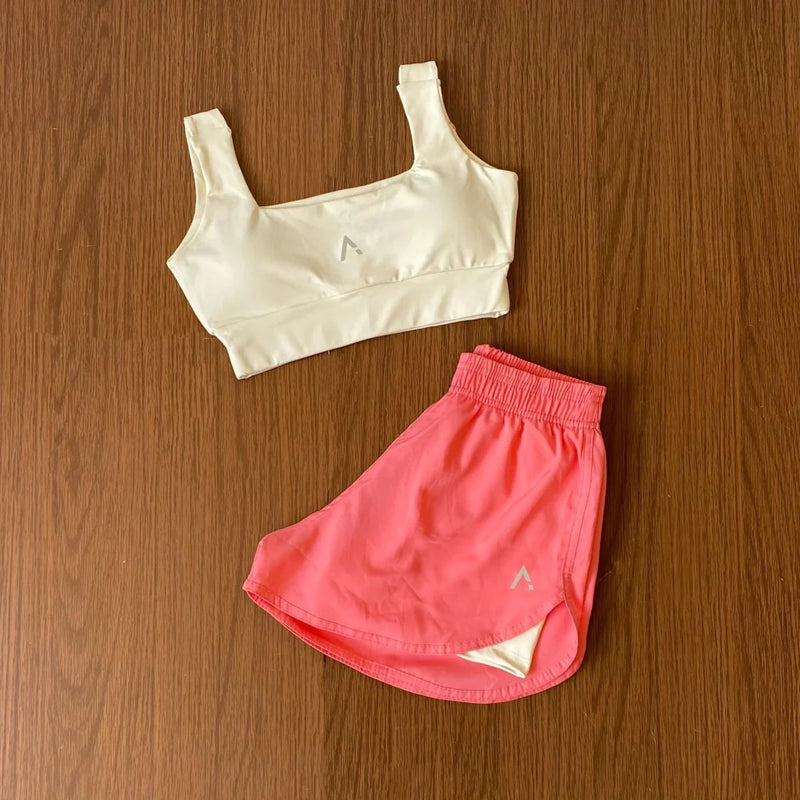Conjunto Advance 2 peças   [Top com bojo + Short Duplo]