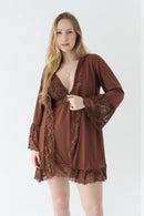 Kit Camisola Vênus (camisola + robe + calcinha)