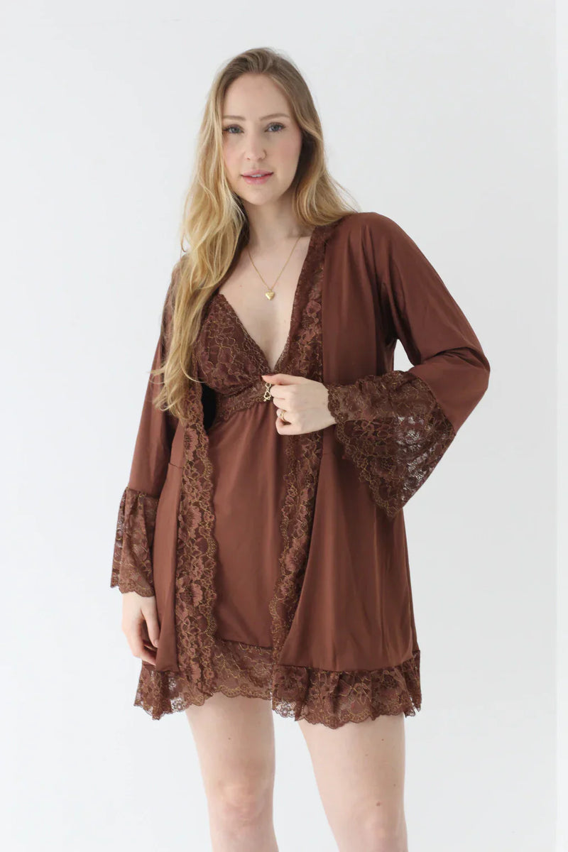 Kit Camisola Vênus (camisola + robe + calcinha)