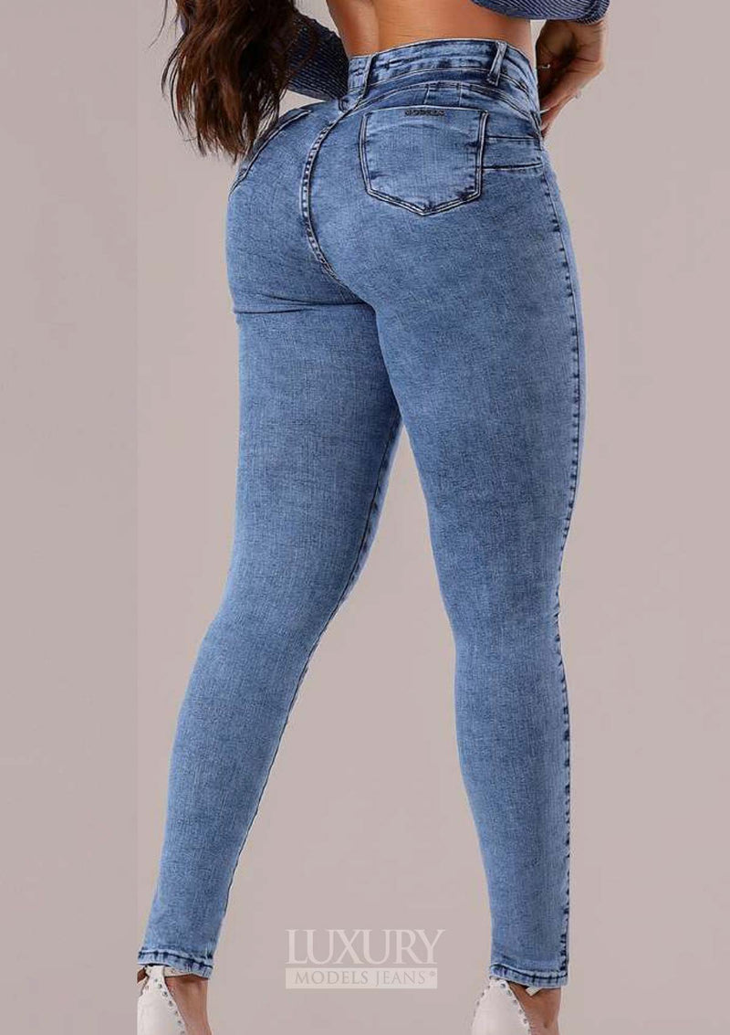 Calça Jeans Modeladora Lipo Empina Bumbum Cós Médio - C452