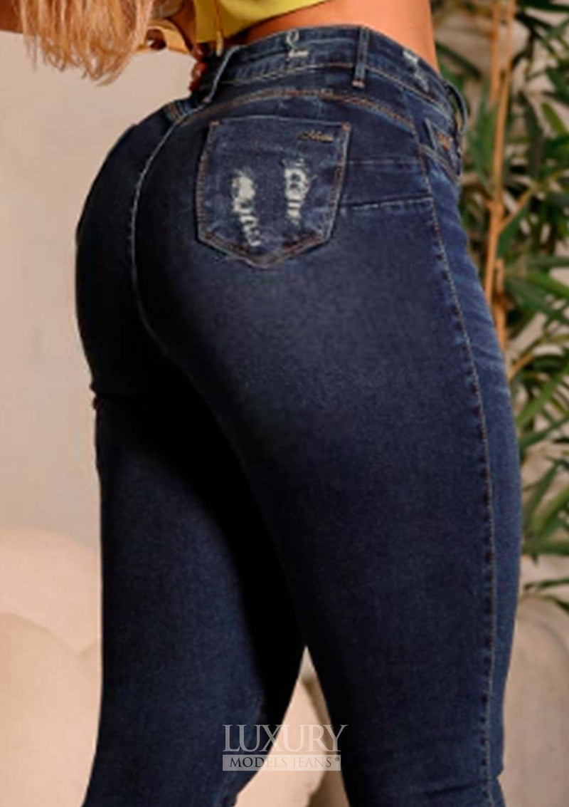 Calça Jeans Modeladora Lipo Empina Bumbum Cós Médio - C452