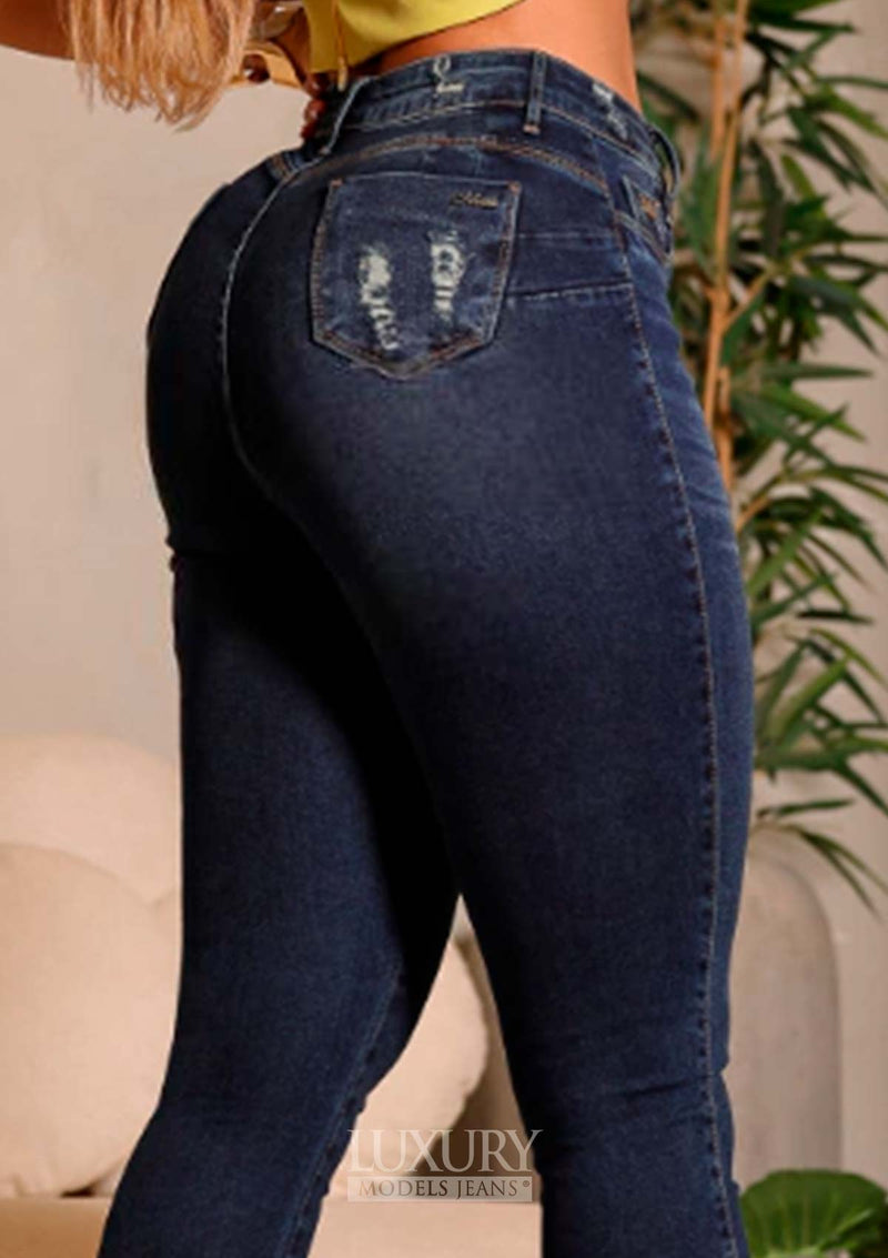 Calça Jeans Modeladora Lipo Empina Bumbum Cós Alto - C454