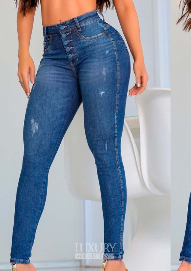 Calça Jeans Modeladora Lipo Empina Bumbum Cós Médio - C465