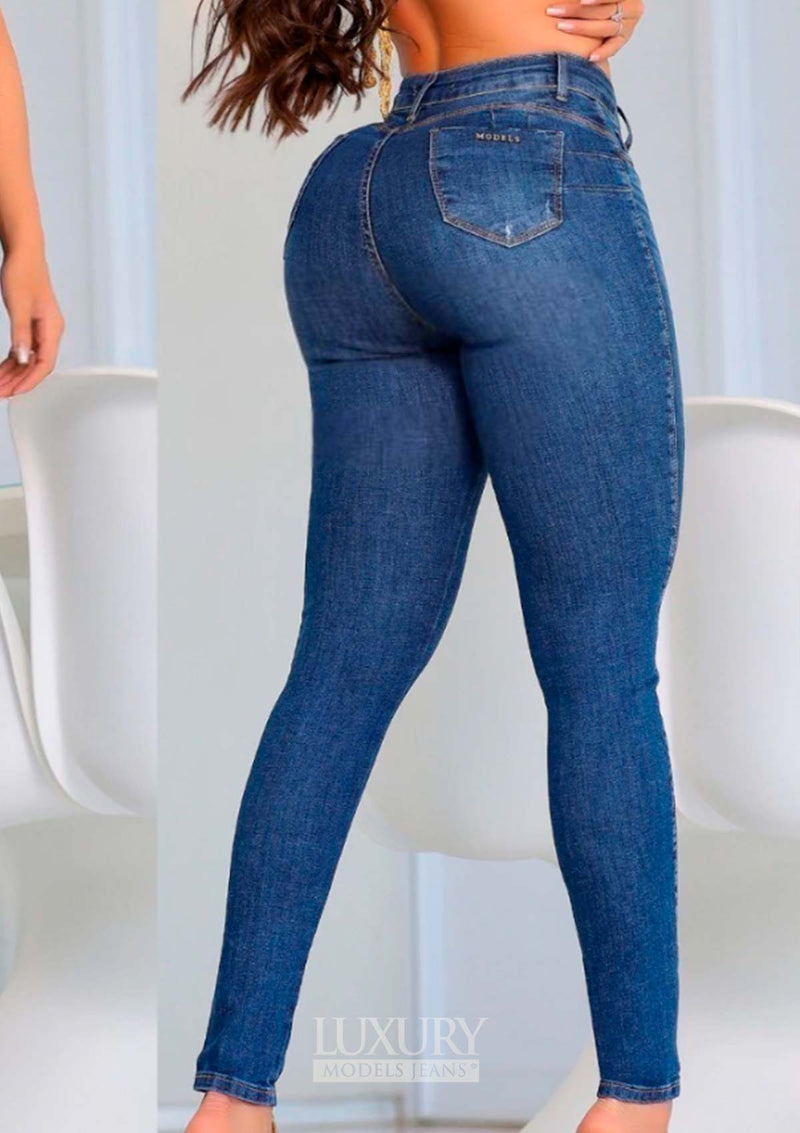 Calça Jeans Modeladora Lipo Empina Bumbum Cós Médio - C465