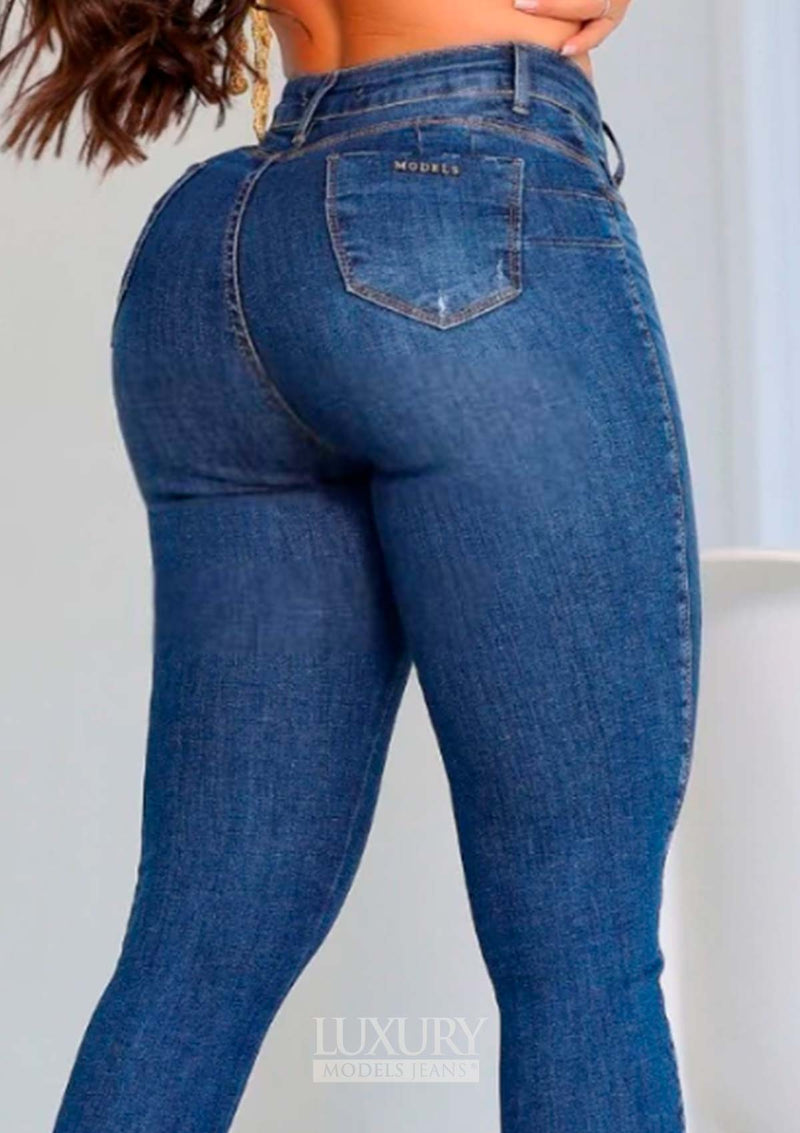 Calça Jeans Modeladora Lipo Empina Bumbum Cós Médio - C465