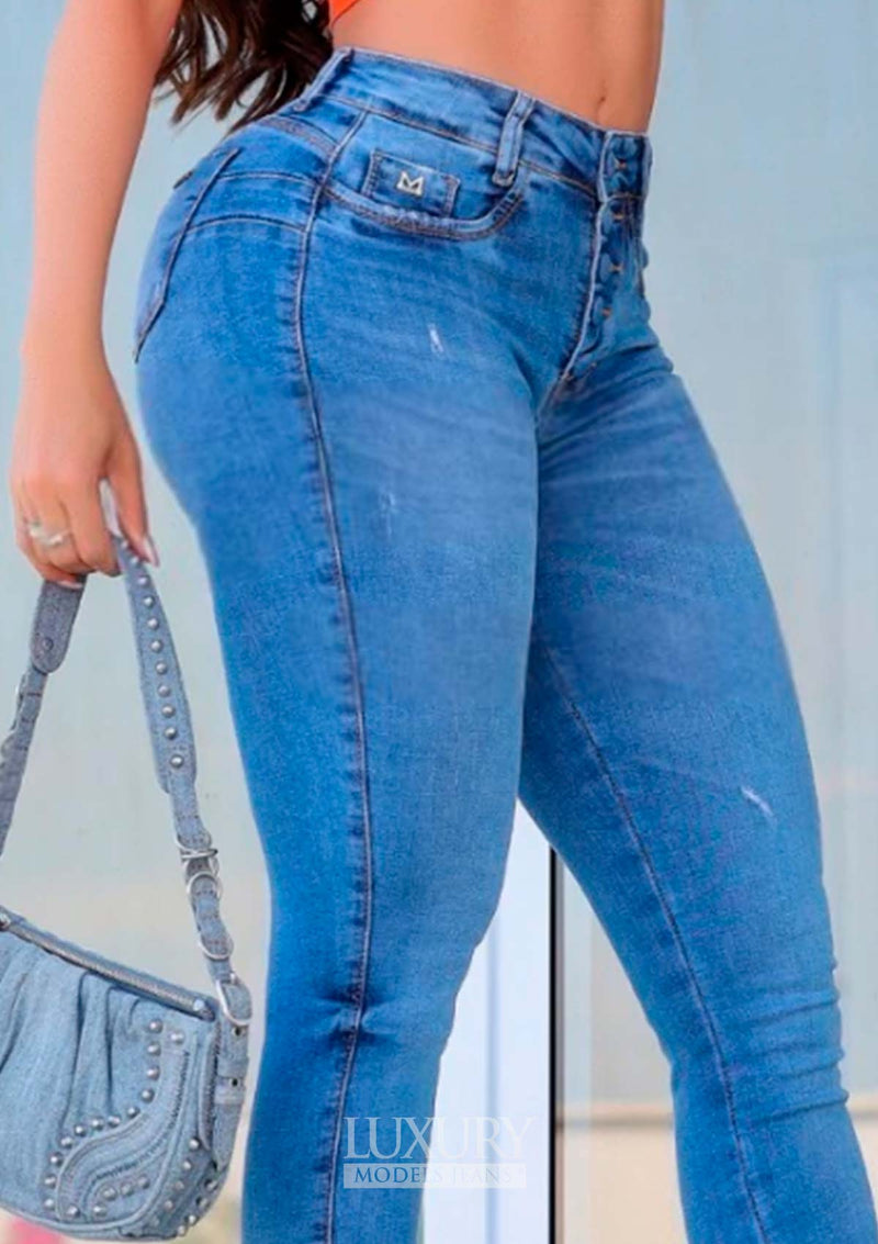 Calça Jeans Modeladora Lipo Empina Bumbum Cós Médio - C465