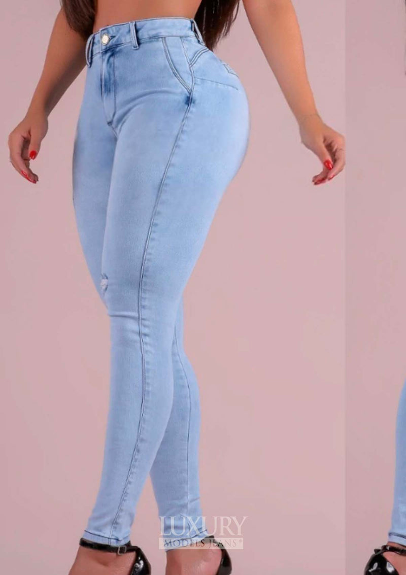 Calça Jeans Modeladora Lipo Empina Bumbum Cós Alto - C470