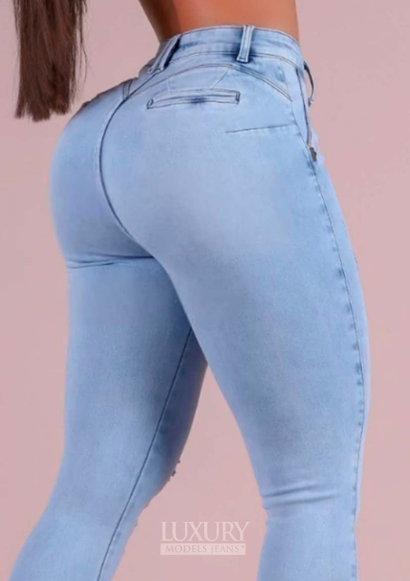 Calça Jeans Modeladora Lipo Empina Bumbum Cós Alto - C470