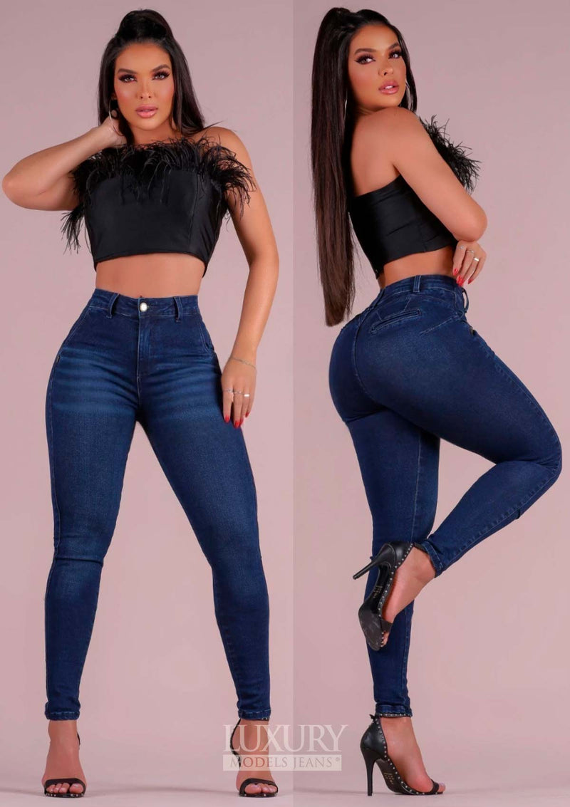 Calça Jeans Modeladora Lipo Empina Bumbum Cós Alto - C470