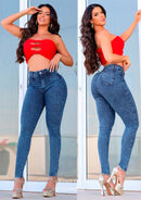 Calça Jeans Modeladora Lipo Empina Bumbum Cós Médio - C472