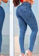 Calça Jeans Modeladora Lipo Empina Bumbum Cós Médio - C472