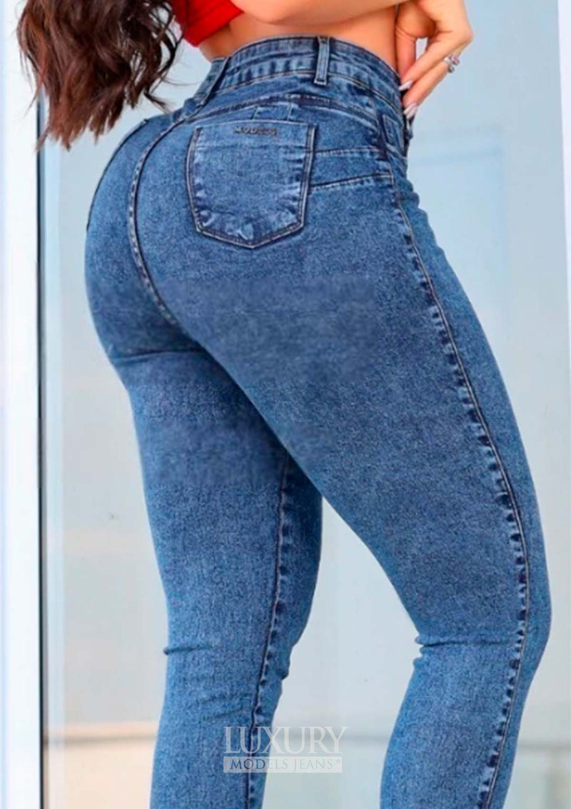 Calça Jeans Modeladora Lipo Empina Bumbum Cós Médio - C472