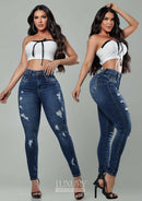 Calça Jeans Modeladora Lipo Empina Bumbum Cós Médio - C473