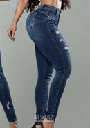Calça Jeans Modeladora Lipo Empina Bumbum Cós Médio - C473
