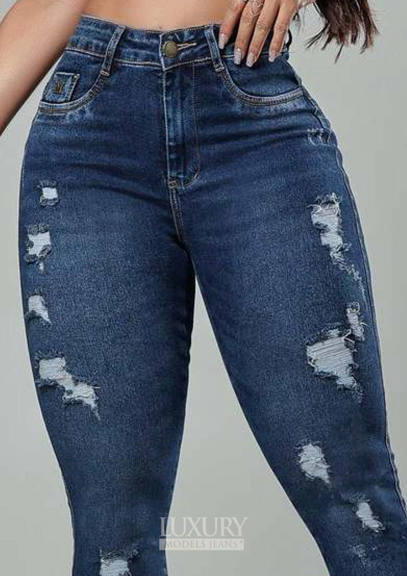 Calça Jeans Modeladora Lipo Empina Bumbum Cós Médio - C473