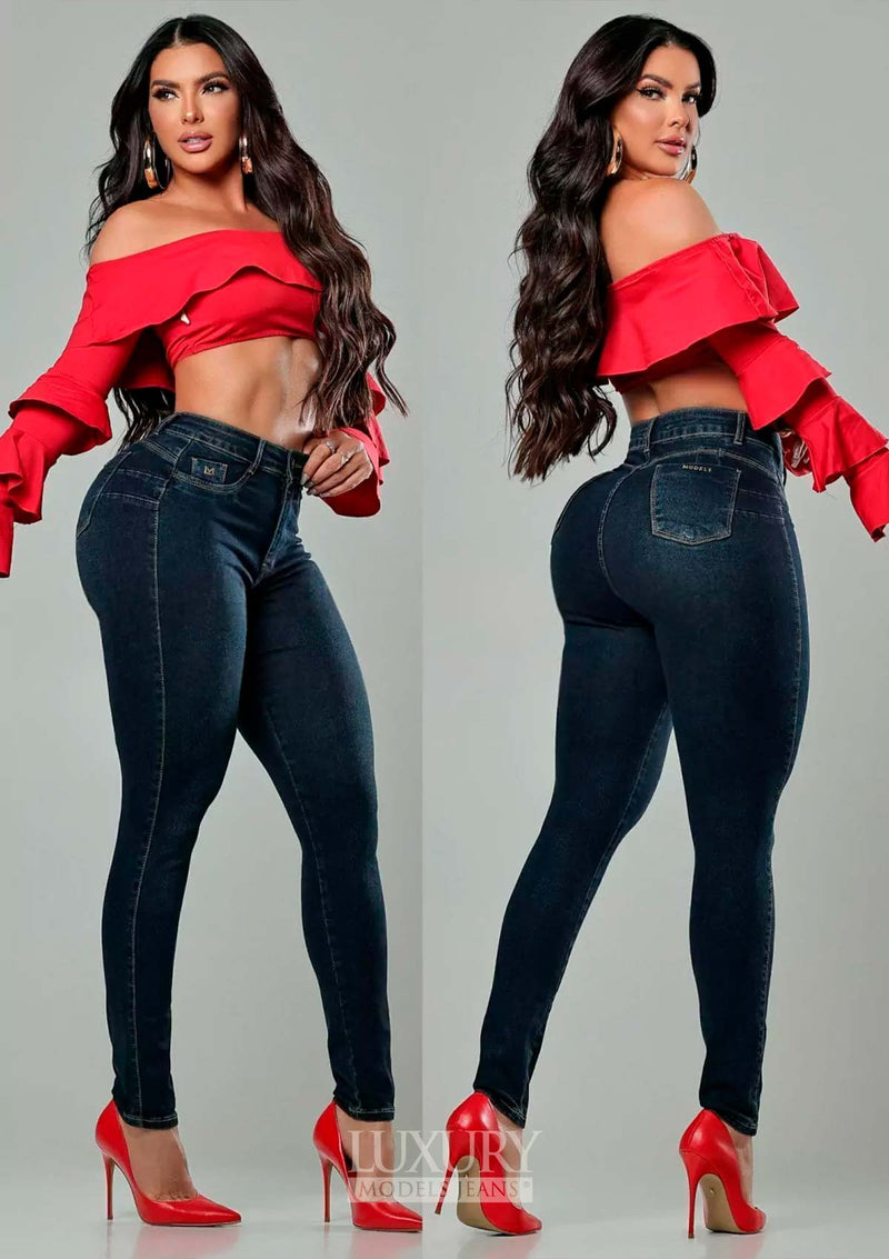 Calça Jeans Modeladora Lipo Empina Bumbum Cós Médio - C473