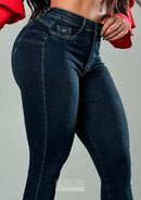 Calça Jeans Modeladora Lipo Empina Bumbum Cós Médio - C473