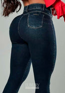 Calça Jeans Modeladora Lipo Empina Bumbum Cós Médio - C473