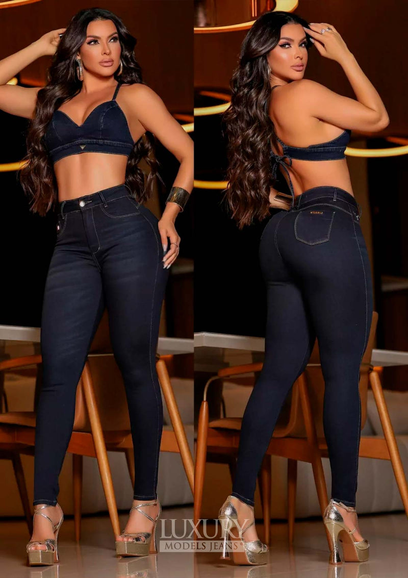 Calça Jeans Modeladora Lipo Empina Bumbum Cós Alto - C483