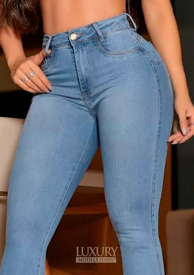 Calça Jeans Modeladora Lipo Empina Bumbum Cós Alto - C483