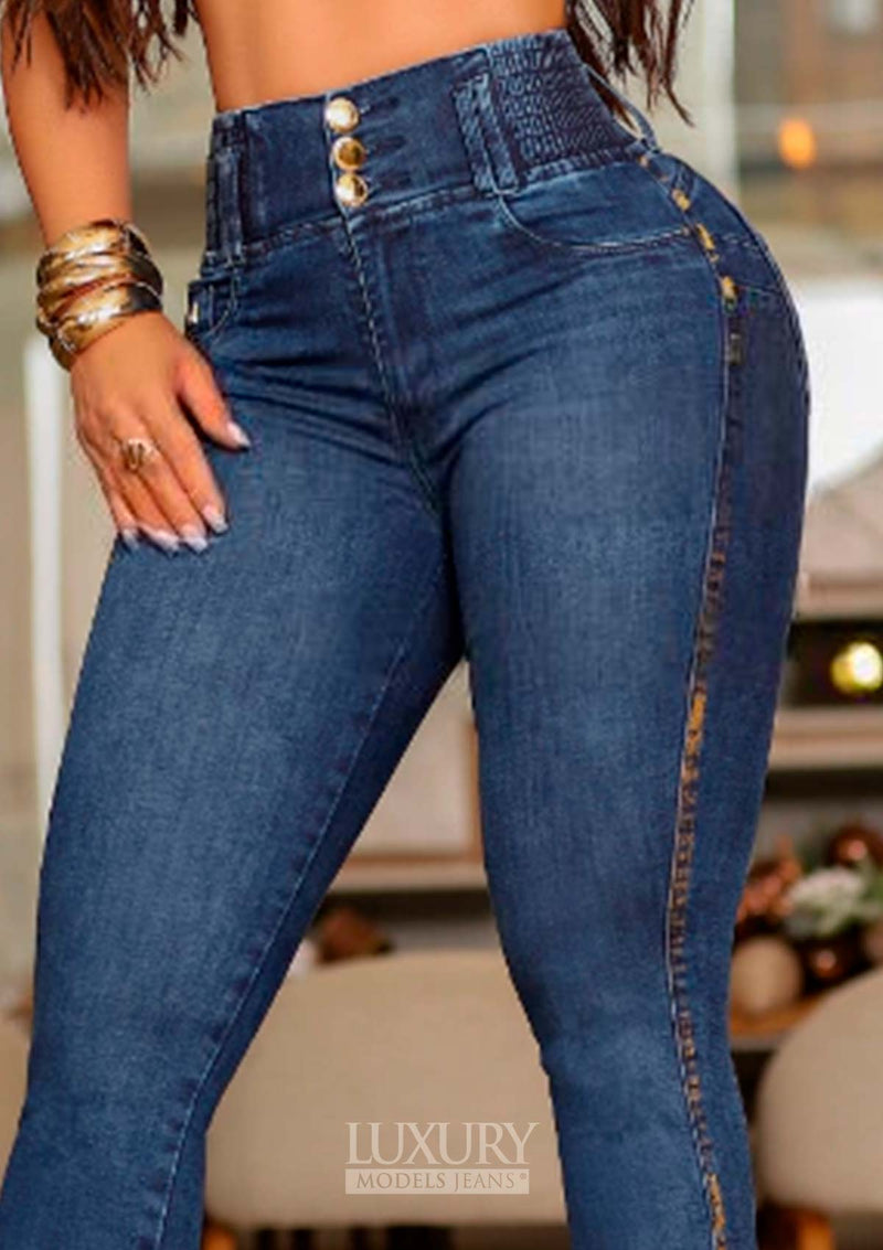 Calça Jeans Modeladora Super Lipo Empina Bumbum Cós Elástico - C510