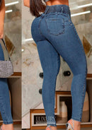 Calça Jeans Modeladora Super Lipo Empina Bumbum Cós Elástico - C510