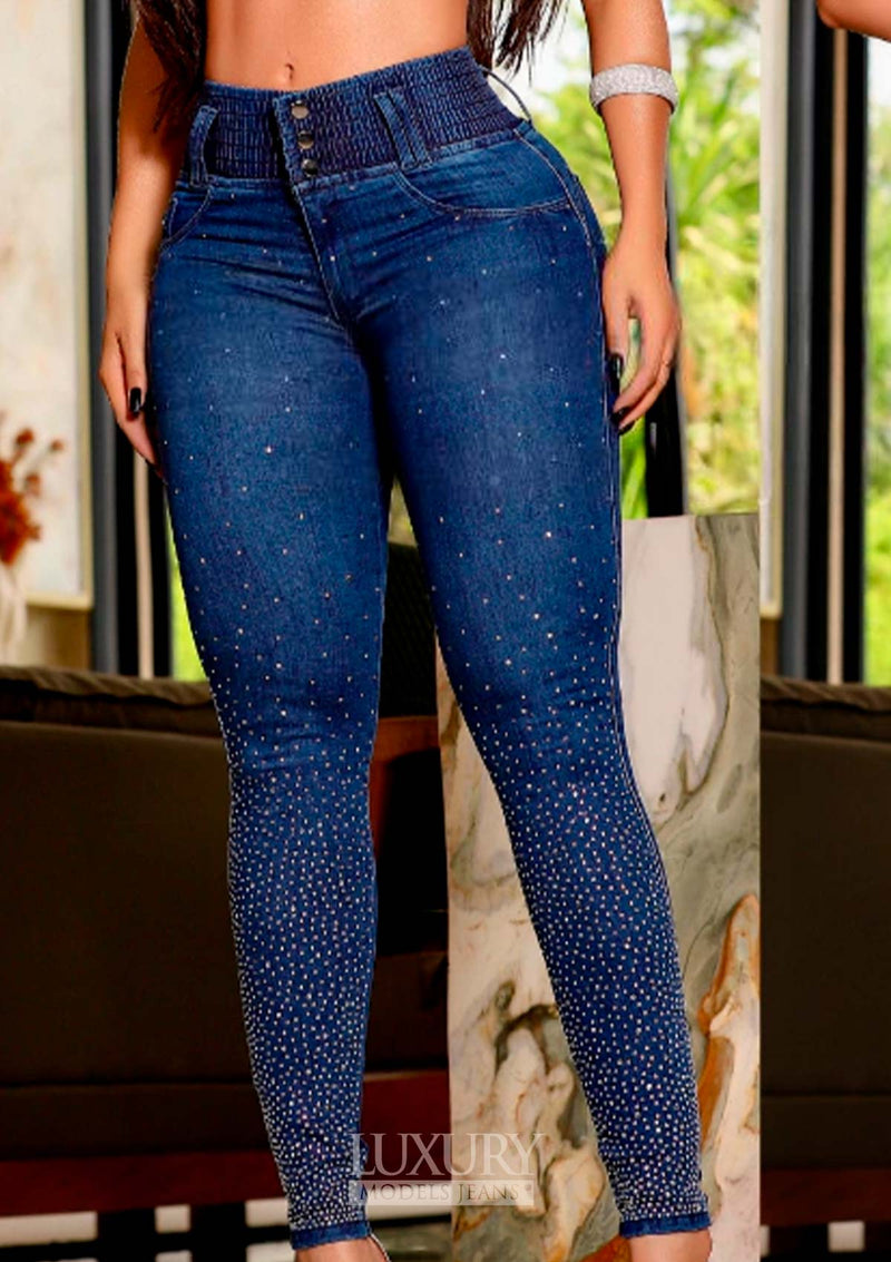 Calça Jeans Modeladora Super Lipo Empina Bumbum Cós Elástico - C525