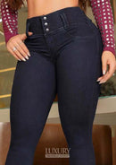 Calça Jeans Modeladora Super Lipo Empina Bumbum Cós Elástico - C525