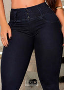 Calça Jeans Modeladora Super Lipo Empina Bumbum Cós Elástico - C525