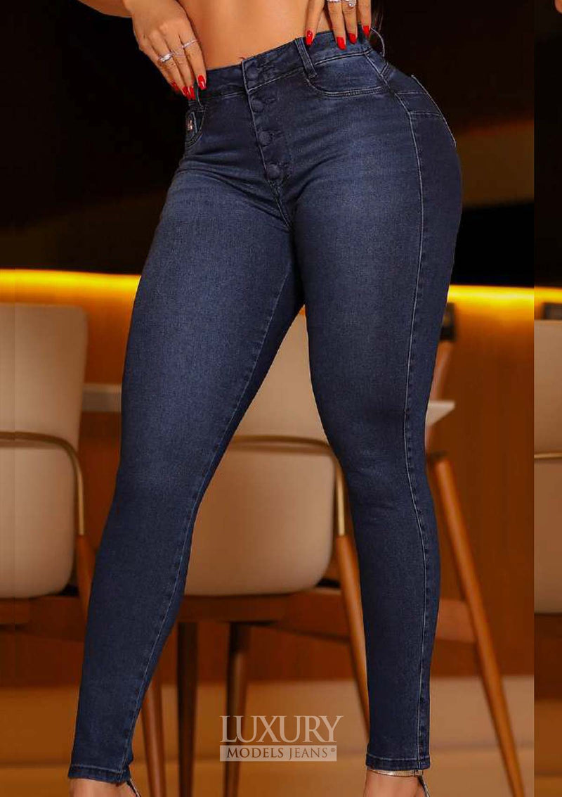 Calça Jeans Modeladora Lipo Empina Bumbum Cós Médio - C536