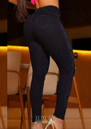 Calça Jeans Modeladora Lipo Empina Bumbum Cós Médio - C536