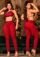 Calça Jeans Modeladora Lipo Empina Bumbum Cós Médio - C536