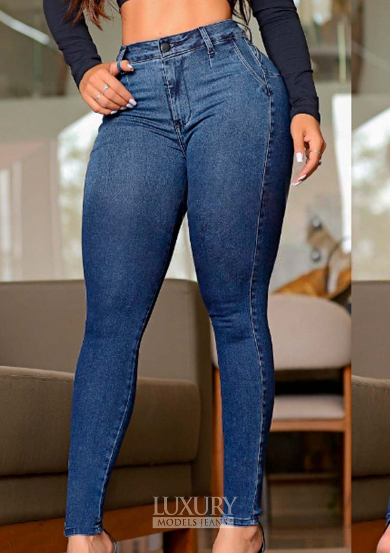 Calça Jeans Modeladora Lipo Empina Bumbum Cós Médio - C537