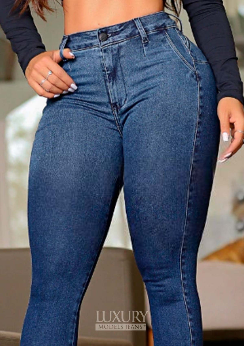 Calça Jeans Modeladora Lipo Empina Bumbum Cós Médio - C537