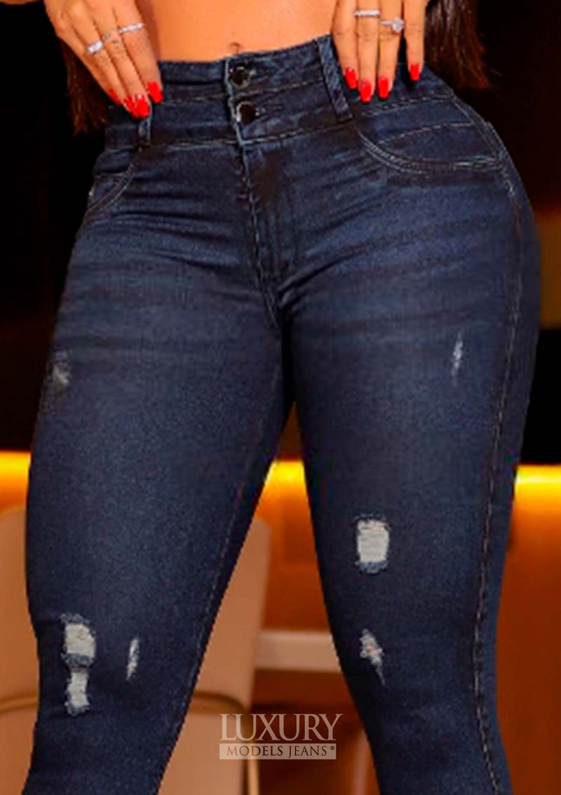 Calça Jeans Modeladora Super Lipo Empina Bumbum Cós Duplo - C551