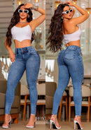 Calça Jeans Modeladora Super Lipo Empina Bumbum Cós Duplo - C551