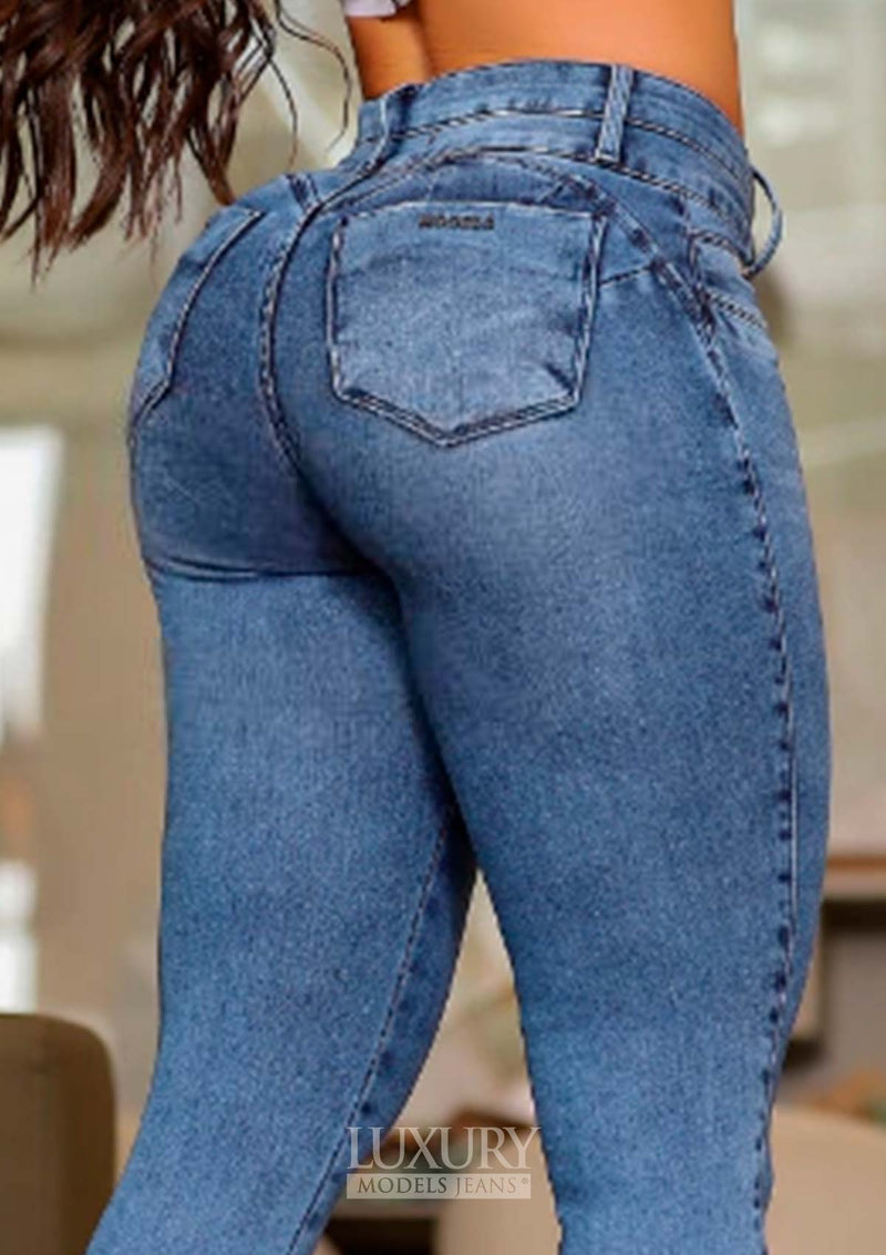 Calça Jeans Modeladora Super Lipo Empina Bumbum Cós Duplo - C551