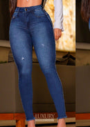 Calça Jeans Modeladora Lipo Empina Bumbum Cós Médio - C555