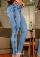 Calça Jeans Modeladora Lipo Empina Bumbum Cós Médio - C555