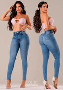 Calça Jeans Modeladora Lipo Empina Bumbum Cós Alto - C590