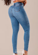 Calça Jeans Modeladora Lipo Empina Bumbum Cós Alto - C590