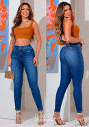 Calça Jeans Modeladora Lipo Empina Bumbum Cós Alto - C590