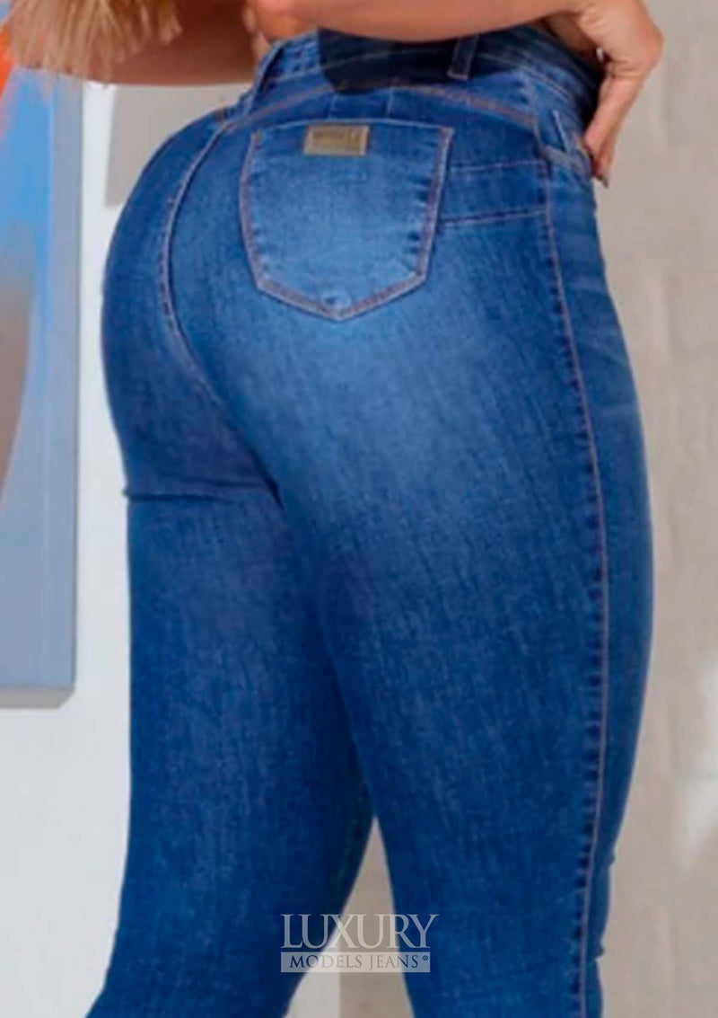 Calça Jeans Modeladora Lipo Empina Bumbum Cós Alto - C590