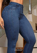 Calça Jeans Modeladora Lipo Empina Bumbum Cós Super Alto - C593