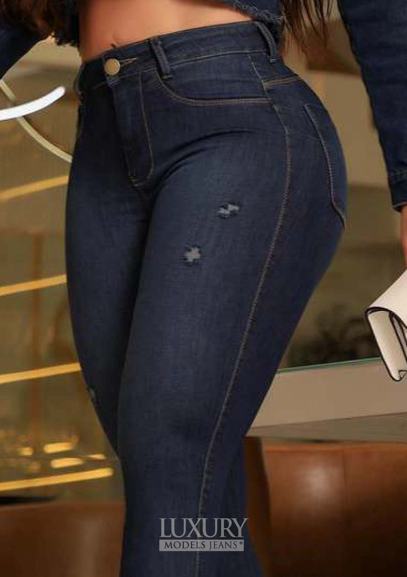 Calça Jeans Modeladora Lipo Empina Bumbum Capri Cós Médio - C597