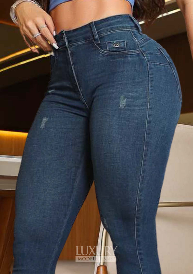 Calça Jeans Modeladora Lipo Empina Bumbum Cós Alto - C647