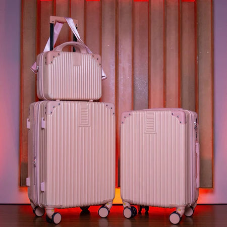 Kit com 2 Malas de Bordo + Frasqueira – Padrão ANAC | Cadeado Numérico | Rodinhas 360°