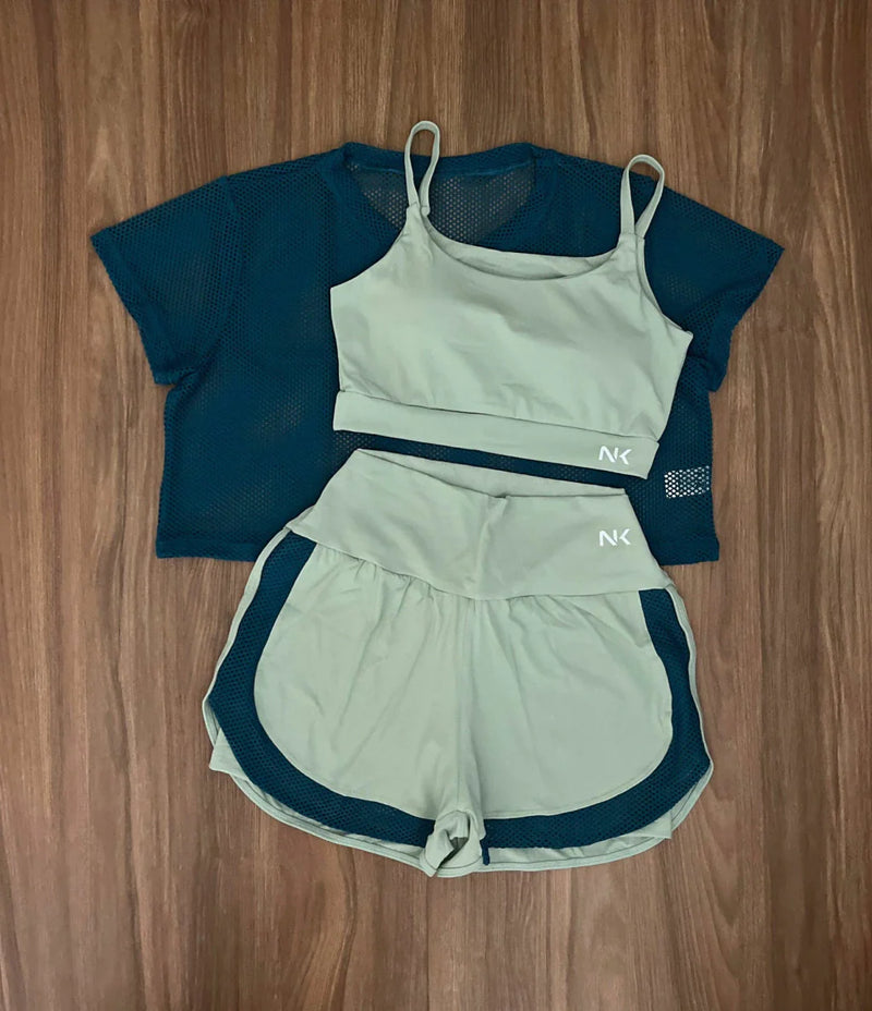 Conjunto 3 Peças Short Duplo