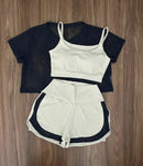 Conjunto 3 Peças Short Duplo
