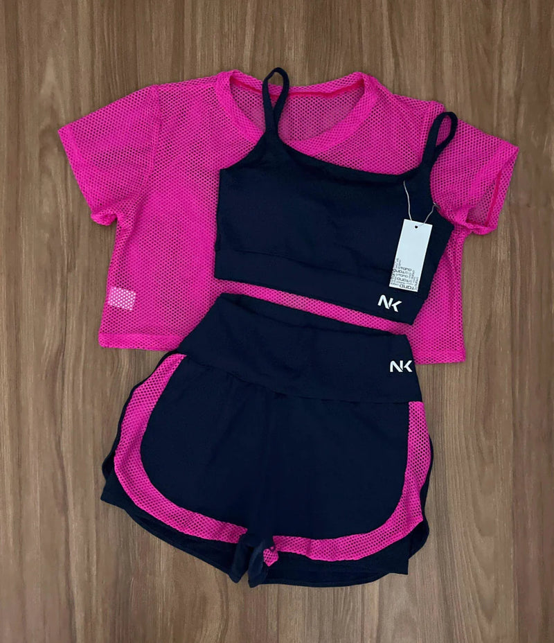 Conjunto 3 Peças Short Duplo